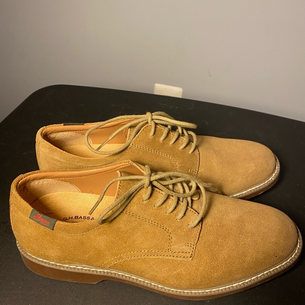 Bass Men’s Suede Leather Oxford Shoes Size 8 Wide